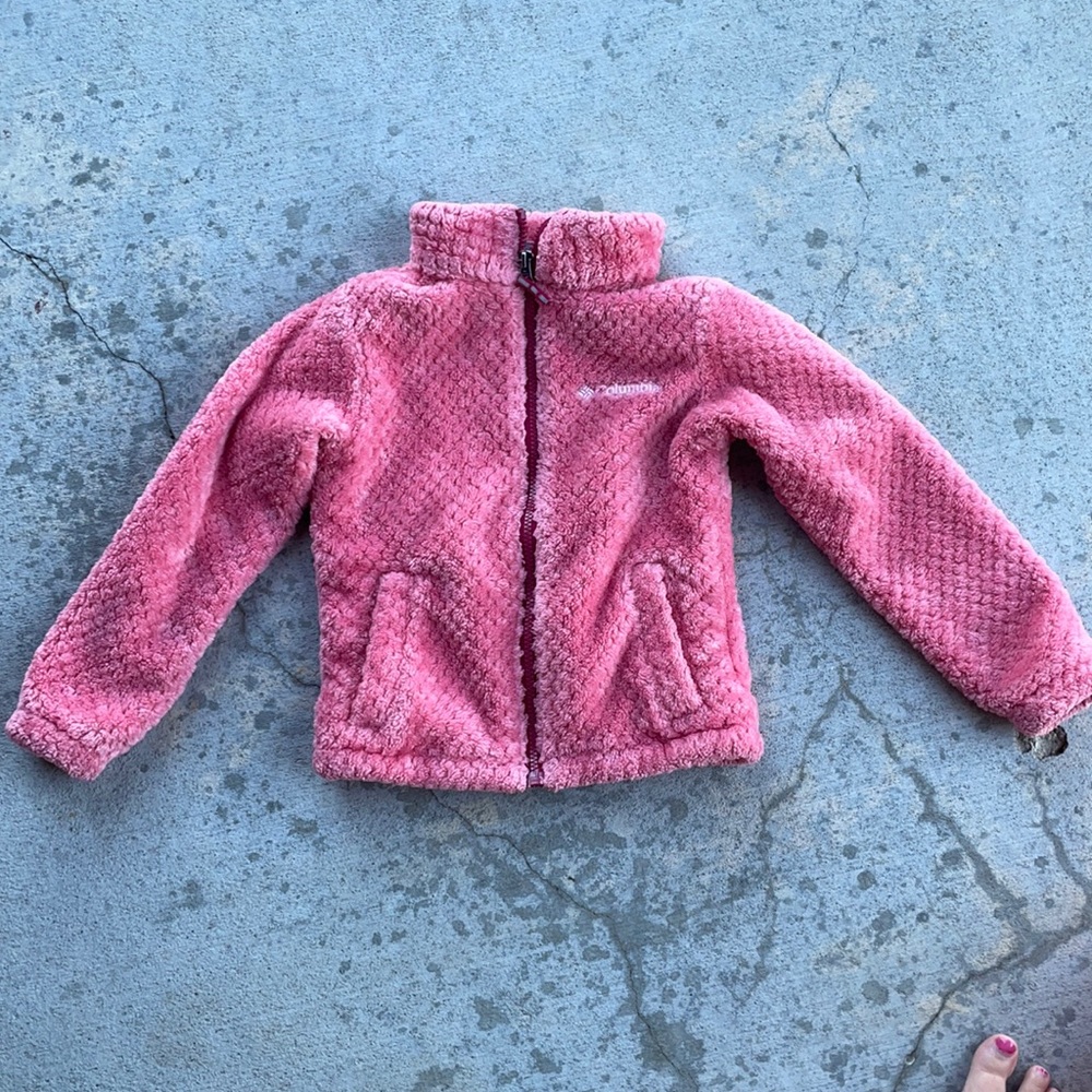 Columbia Girls' Fire Side Sherpa Full-Zip Fleece Jacket Size XS (6-6x)